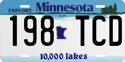 MN license plate 198TCD