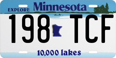 MN license plate 198TCF