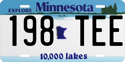 MN license plate 198TEE