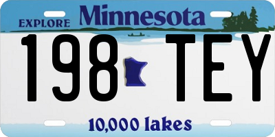 MN license plate 198TEY