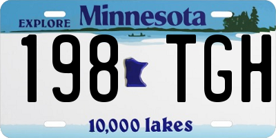 MN license plate 198TGH