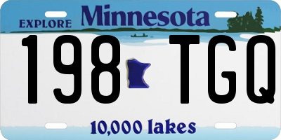 MN license plate 198TGQ