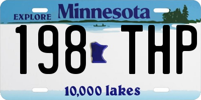 MN license plate 198THP