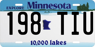MN license plate 198TIU