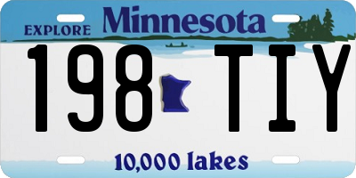 MN license plate 198TIY