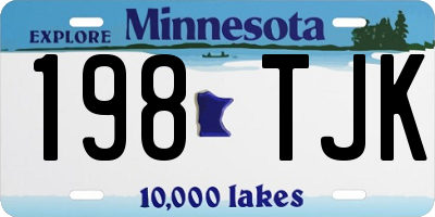 MN license plate 198TJK