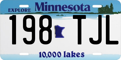MN license plate 198TJL