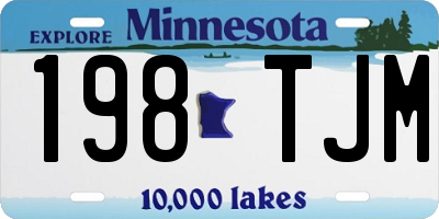 MN license plate 198TJM