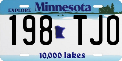 MN license plate 198TJO