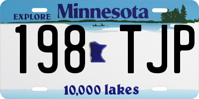 MN license plate 198TJP