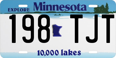 MN license plate 198TJT