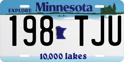 MN license plate 198TJU