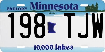 MN license plate 198TJW