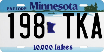 MN license plate 198TKA