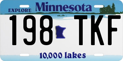 MN license plate 198TKF