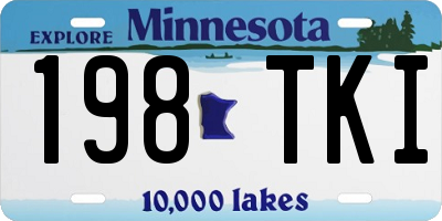 MN license plate 198TKI