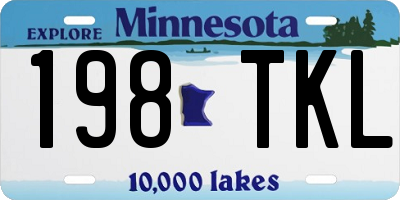 MN license plate 198TKL