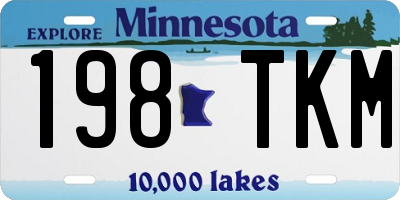 MN license plate 198TKM