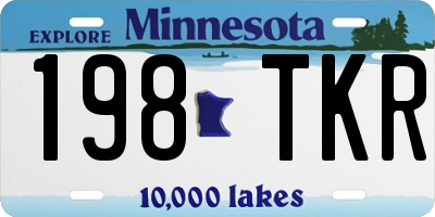 MN license plate 198TKR