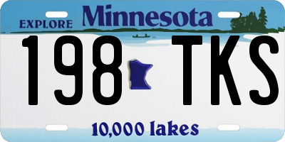 MN license plate 198TKS