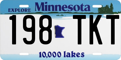 MN license plate 198TKT