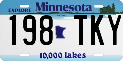 MN license plate 198TKY