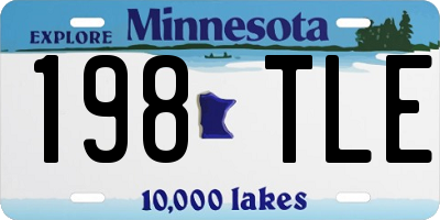 MN license plate 198TLE