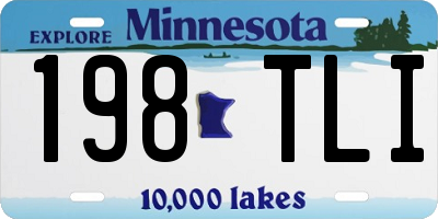 MN license plate 198TLI