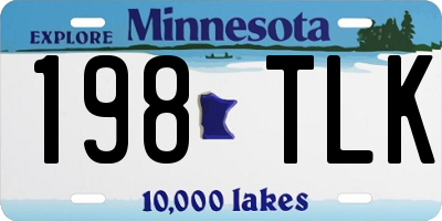 MN license plate 198TLK