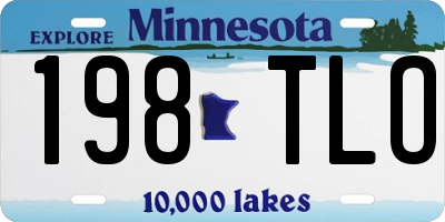 MN license plate 198TLO