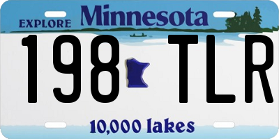 MN license plate 198TLR