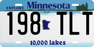 MN license plate 198TLT