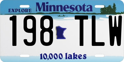MN license plate 198TLW