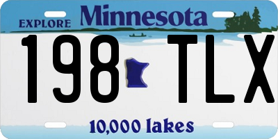 MN license plate 198TLX