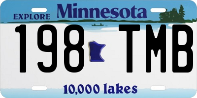 MN license plate 198TMB