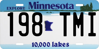 MN license plate 198TMI
