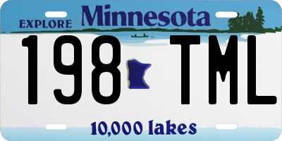 MN license plate 198TML