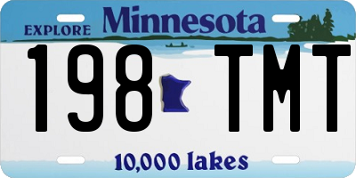 MN license plate 198TMT