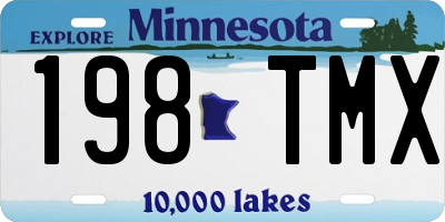 MN license plate 198TMX