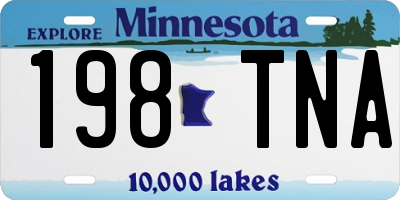 MN license plate 198TNA