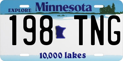 MN license plate 198TNG