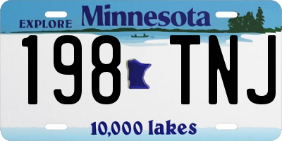 MN license plate 198TNJ