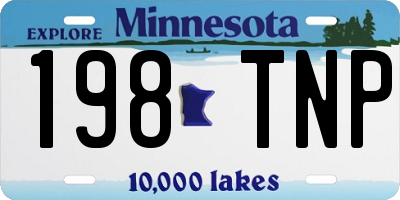 MN license plate 198TNP