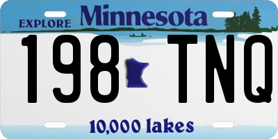 MN license plate 198TNQ