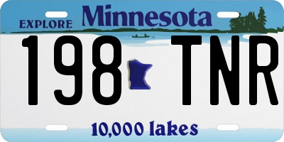MN license plate 198TNR