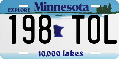 MN license plate 198TOL