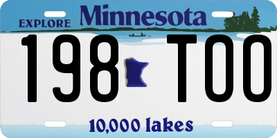 MN license plate 198TOO