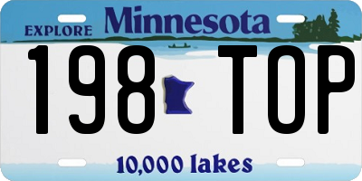 MN license plate 198TOP