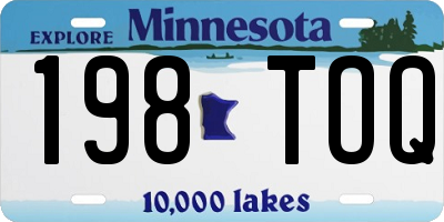 MN license plate 198TOQ