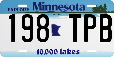 MN license plate 198TPB